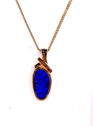 Opal Pendant A-grade Doublet In Stirling Silver Or Gold Plate