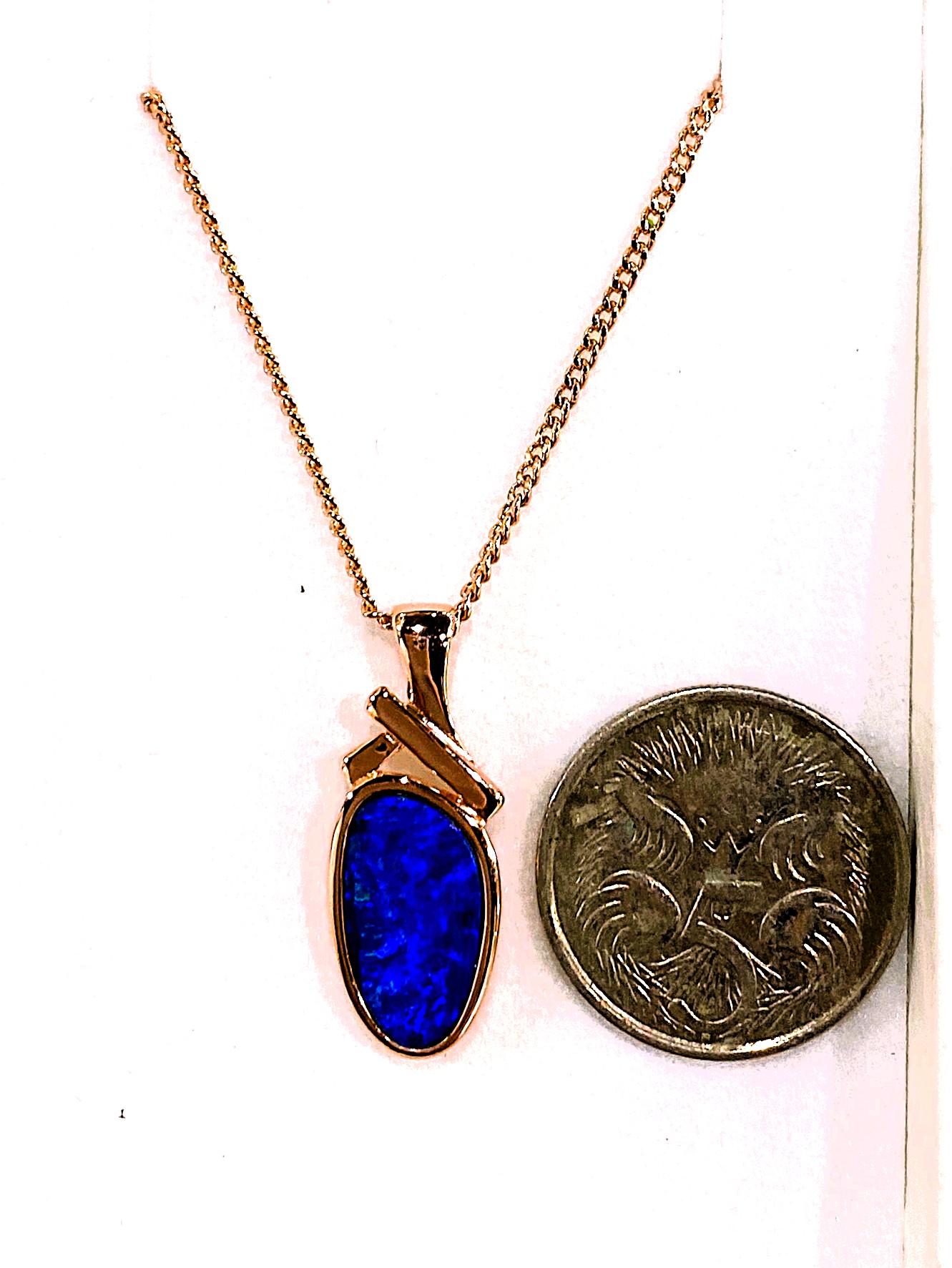 Opal Pendant A-grade Doublet In Stirling Silver Or Gold Plate