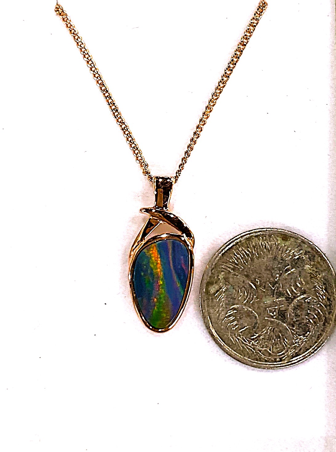 Opal Pendant A-grade Doublet In Stirling Silver Or Gold Plate