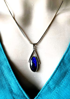 Opals Pendant A Grade Triplet In Stirling Silver Ss Chain